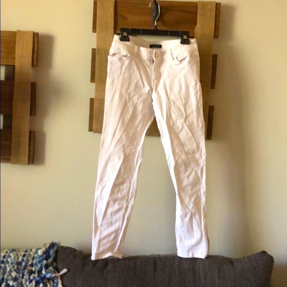 White crop pants (sorry they are wrinkled)